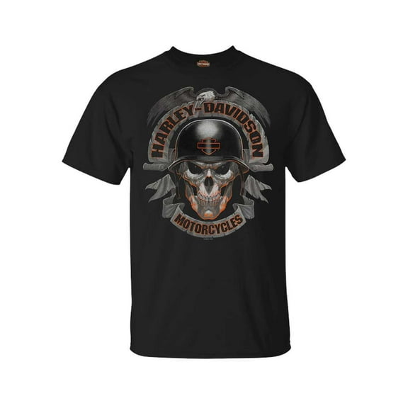Harley-Davidson Men's Ghoulish Skull Short Sleeve Crew-Neck T-Shirt - Black (M), Harley Davidson