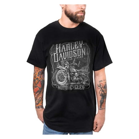 Harley-Davidson Men's Grayscale Crew-Neck Short Sleeve Cotton T-Shirt (5XL), Harley Davidson