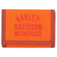thumbnail image 1 of Harley-Davidson Men's H-D Arched Script Logo Tri-Fold Polyester Wallet - Orange, Harley Davidson, 1 of 5