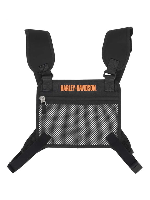 Men's H-D Logo Molded Chest Pack w/ Reflective Lining - Black, Harley Davidson