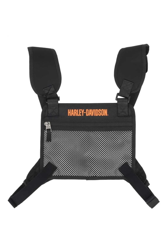 Men's H-D Logo Molded Chest Pack w/ Reflective Lining - Black, Harley Davidson