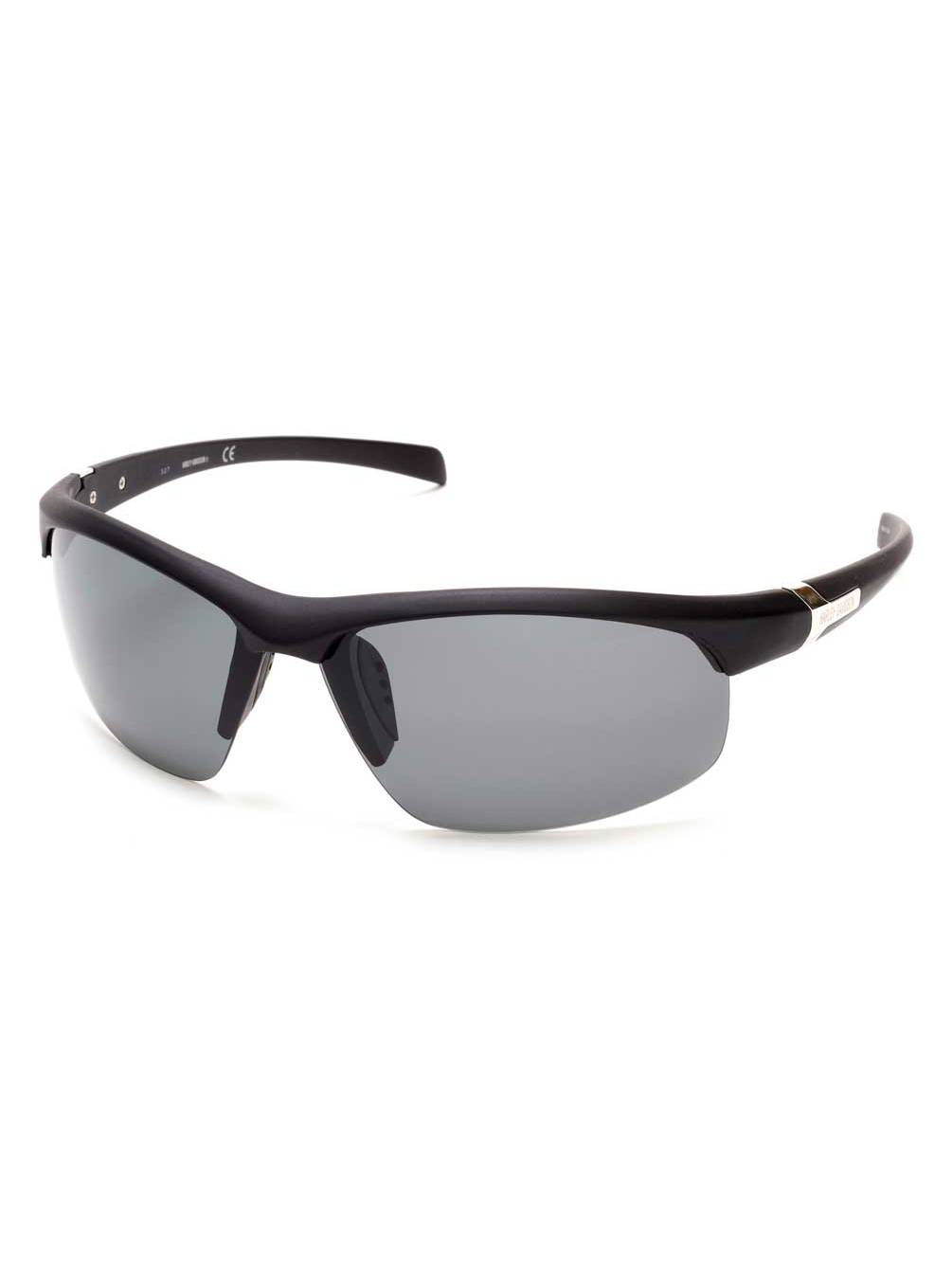 HarleyDavidson Men's HD SemiRimless Sunglasses Matte Black Frame & Smoke Lens, Harley