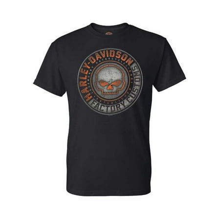 Harley-Davidson Men's Halo Willie G Skull Crew-Neck Short Sleeve T-Shirt (L), Harley Davidson