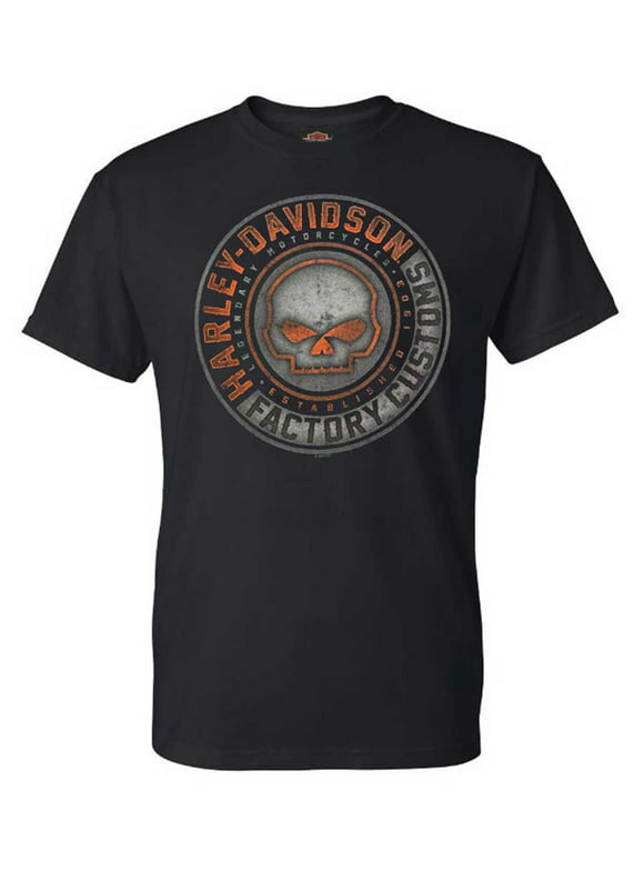 Harley-Davidson Men's Halo Willie G Skull Crew-Neck Short Sleeve T-Shirt (L), Harley Davidson