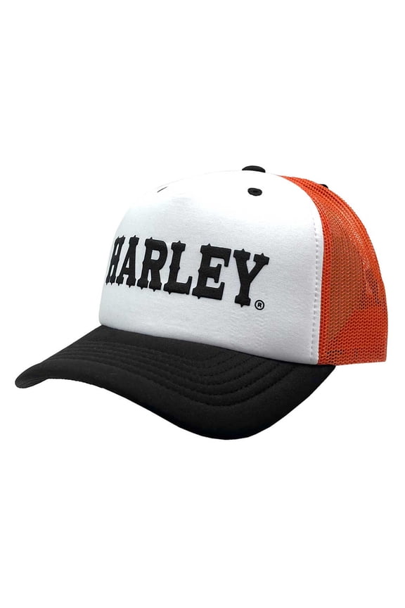 Men's Harley Foam Colorblocked Adjustable Snapback Trucker Hat
