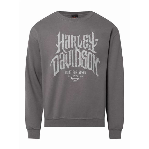 Harley-Davidson Men's Horned Crew-Neck Fleece Pullover Sweatshirt (5XL), Harley Davidson