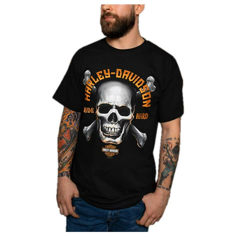 Harley-Davidson® Men's Hustle Skull Crew-Neck Short Sleeve Cotton