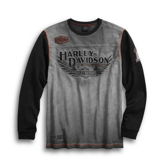 Harley-Davidson Men's Iron Block Pullover, Grey - 99008-17VM
