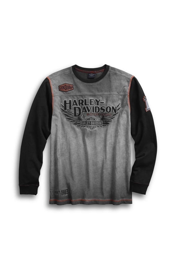 Men's Iron Block Pullover, Grey - 99008-17VM