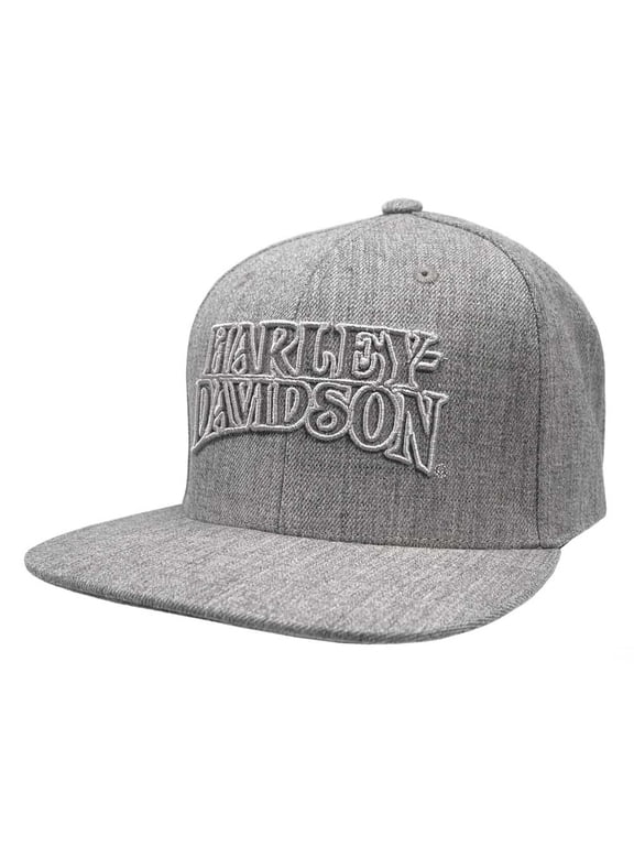 Men's Ironhead Snapback Flat Brim Baseball Cap - Heather Gray, Harley Davidson