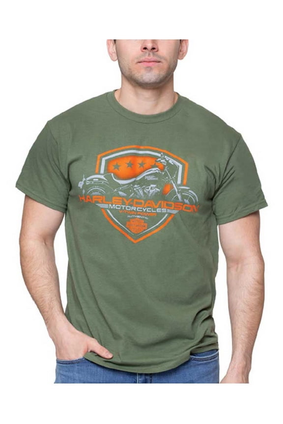 Men's Joyride Short Sleeve Crew-Neck Tee - Military Green (3XL), Harley Davidson