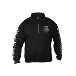 Harley Davidson Men s Ghoulish Skull 1 4 Zip Cadet Pullover Sweatshirt XL Harley Davidson Walmart