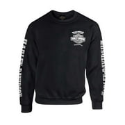 Harley-Davidson Mens Lightning Crest Fleece Pullover Sweatshirt, Black M, Harley Davidson