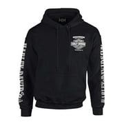 Harley-Davidson Mens Lightning Crest Pullover Hooded Sweatshirt, Black 2XL, Harley Davidson