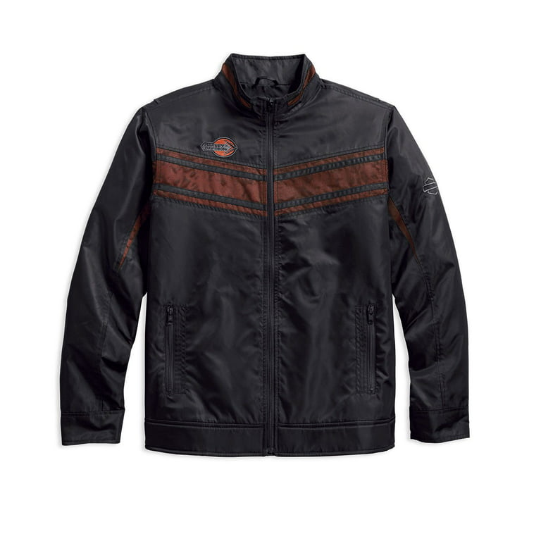 Harley-Davidson Men's Lightweight Mesh Accent Nylon Jacket, Black  97454-18VM - Size 2XL