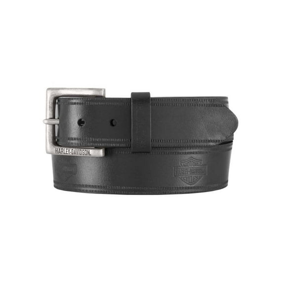 Harley-Davidson Men's Low Ride Genuine Leather Belt - Antique Nickel Buckle (36), Harley Davidson
