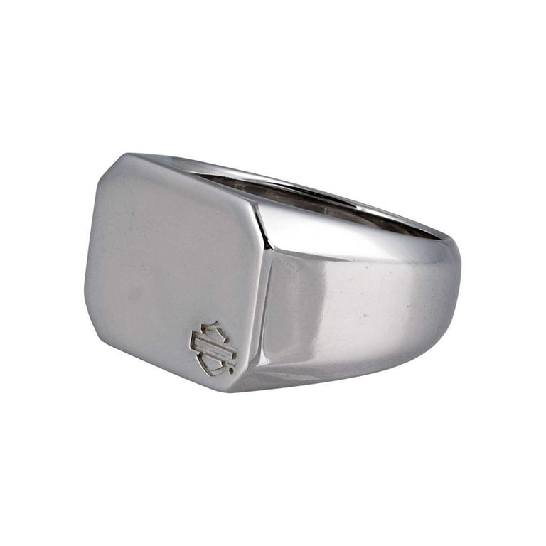【Harley-Davidson】Modern Edge Bar & Shield シグネットリング Harley-Davidson Men's Modern Edge Bar & Shield Signet Ring