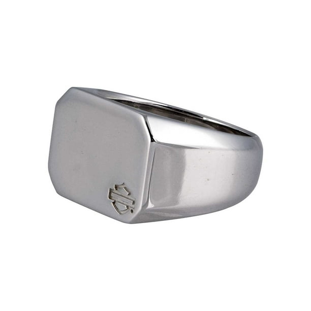 【Harley-Davidson】Modern Edge Bar & Shield シグネットリング Harley-Davidson Men's Modern Edge Bar & Shield Signet Ring