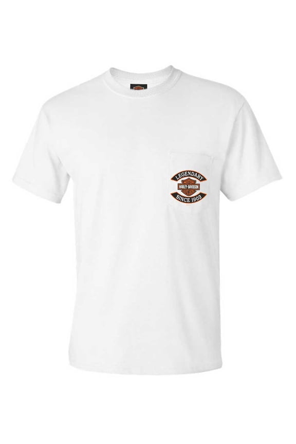 Men's Motor Way Chest Pocket Short Sleeve Cotton T-Shirt (3XL), Harley Davidson