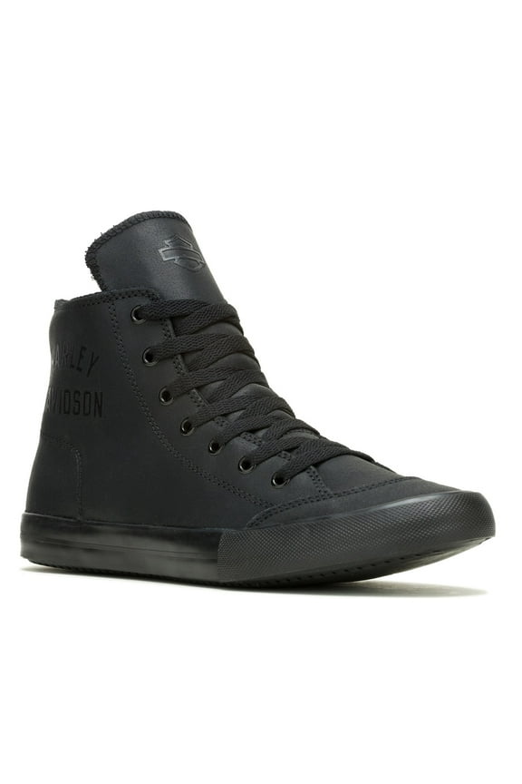 Men's Nathan High-Top Leather Sneakers, D93900 (Black, 13), Harley Davidson
