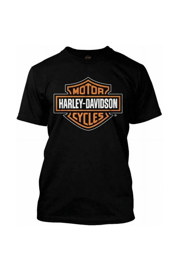 ™ Men's Orange Bar & Shield Black T-Shirt 30290591