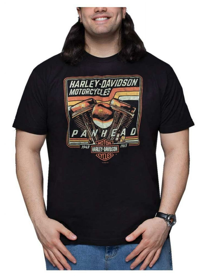 Harley-Davidson Men's Pan Age Engine Short Sleeve Crew-Neck