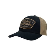 Harley-Davidson Mens Patched Up Snapback Mesh Trucker Hat - Black/Brown, Harley Davidson