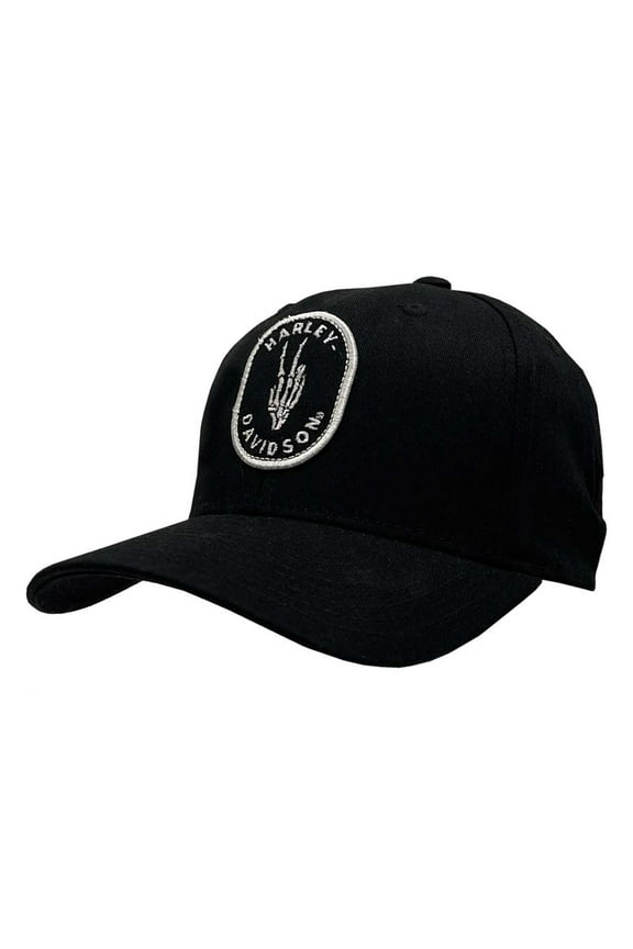 Men's Peace Sign Stretch Fit Curved Bill Baseball Cap (L/XL), Harley Davidson