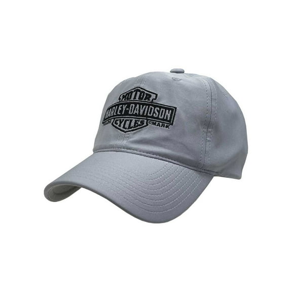 Harley-Davidson Men's Performance B&S Logo Stretch Fit Baseball Cap - Gray (S/M), Harley Davidson