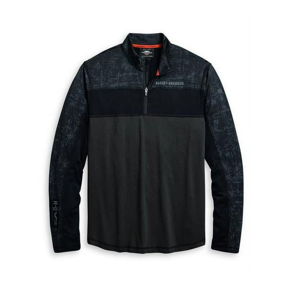 Harley-Davidson Men's Performance Mesh Accent 1/4-Zip Pullover - 96041-20VM - 3X-Large