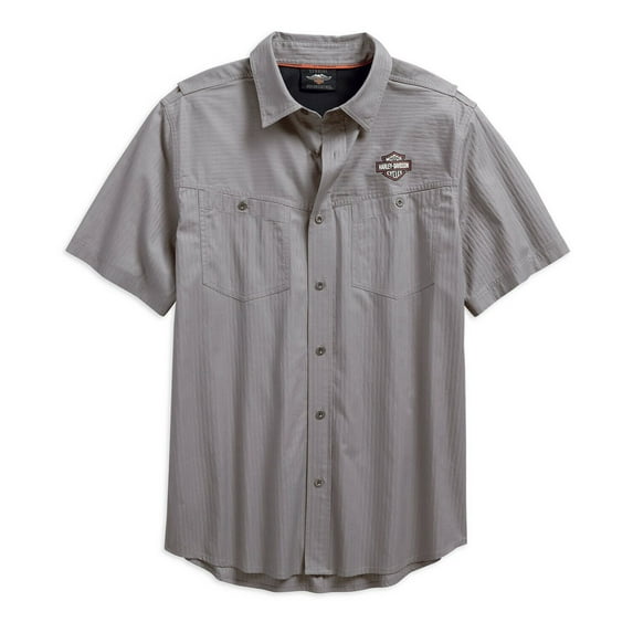 Harley-Davidson Men's Performance Vented Textured Woven Shirt 96547-19VM