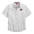 thumbnail image 1 of Harley-Davidson Men's Pinstripe Flames Button Woven Shirt, White 99050-16VM, 1 of 2