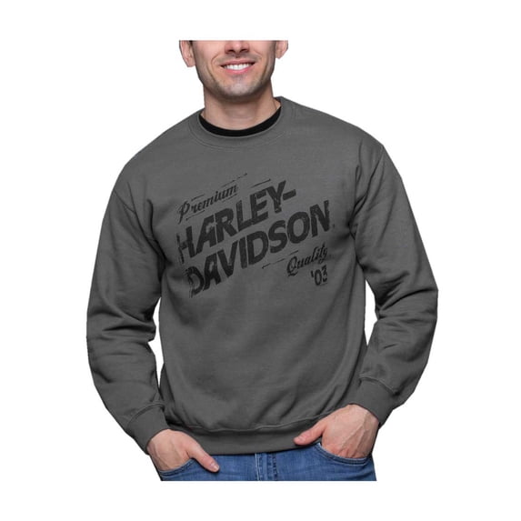 Harley-Davidson Men's Premium Crew-Neck Pullover Fleece Sweatshirt (3XL), Harley Davidson