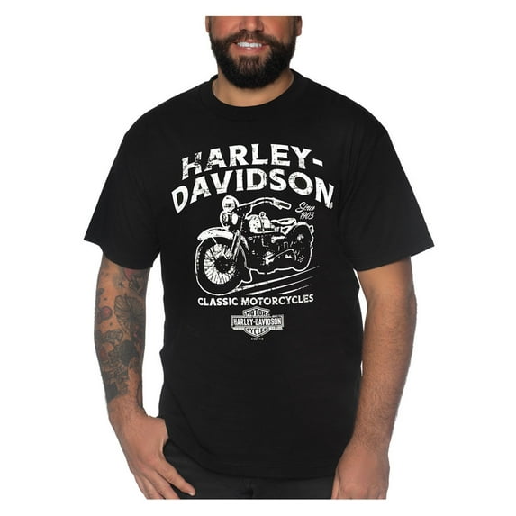 Harley-Davidson Men's Profit Short Sleeve Crew-Neck Cotton T-Shirt, Black (M), Harley Davidson