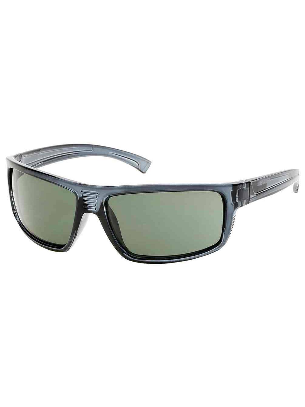 Harley-Davidson Men's Rectangle H-D Script Sunglasses, Gray Frame & Green Lens, Harley Davidson - image 1 of 8