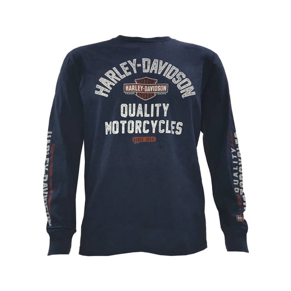 Harley-Davidson Men's Restless Motor Long Sleeve Crew Neck Shirt 5L36-HF22 (S), Harley Davidson