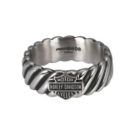 Harley Davidson Men's Nut & Bolt Bar & Shield Band リング Harley-Davidson Men's Nut & Coil Bar & Shield Ring Band