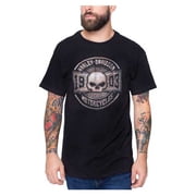 Harley-Davidson Mens Rust Chrome Skull Short Sleeve Crew-Neck T-Shirt 2XL, Harley Davidson