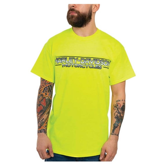 Harley-Davidson Men's Ruthless Crew-Neck Short Sleeve T-Shirt Safety Green (4XL), Harley Davidson