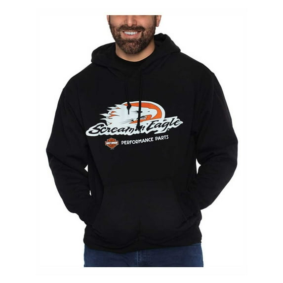 Harley-Davidson Men's Screamin' Eagle Pullover Poly-Blend Fleece Hoodie (L), Harley Davidson