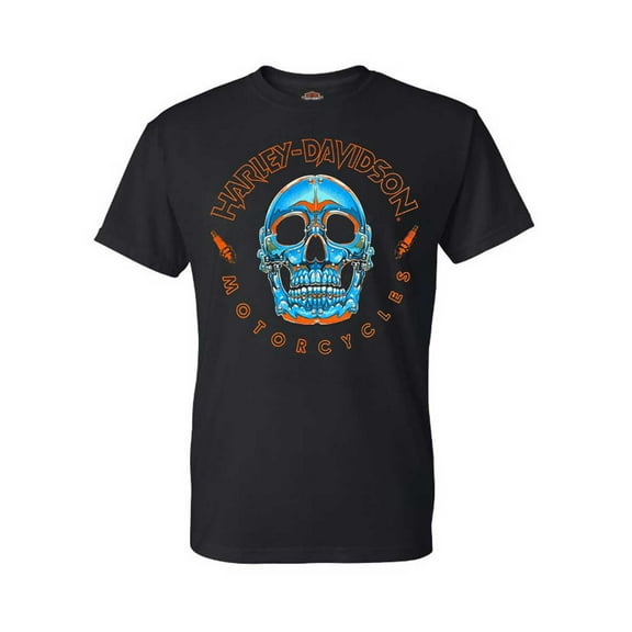 Harley-Davidson Men's Skull Parts Crew-Neck Short Sleeve T-Shirt - Black (3XL), Harley Davidson