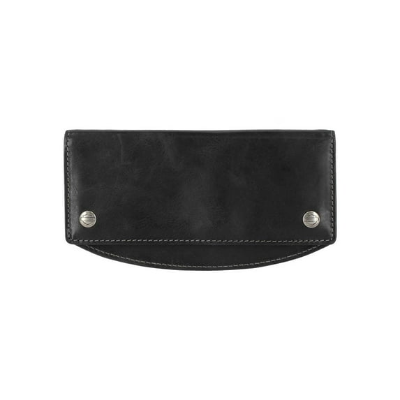 Harley-Davidson Men's Smooth Grain Snap Flap Pocket Long Biker Wallet - Black, Harley Davidson