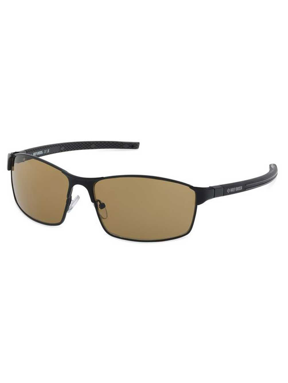 Harley-Davidson Men's Square Metal Sunglasses, Matte Black Frames ...
