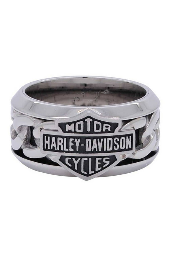 Men's Stainless Steel Chain Bar & Shield H-D Ring HSR0031 (9), Harley Davidson