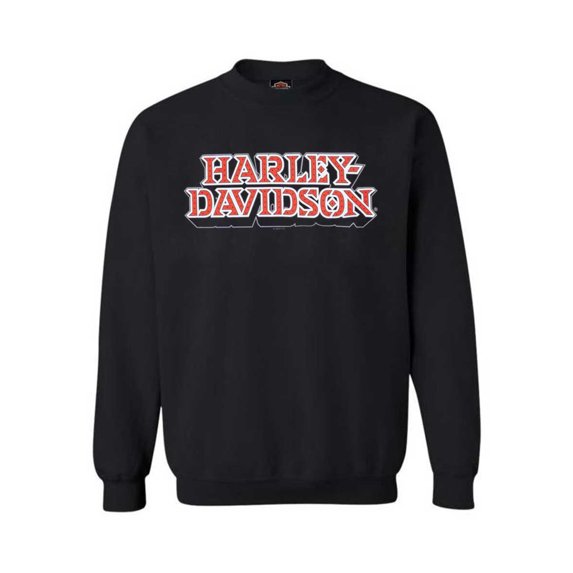 Harley-Davidson Men's Starflyer Crew-Neck Fleece Pullover Sweatshirt (5XL), Harley Davidson