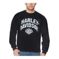 thumbnail image 1 of Harley-Davidson Men's Streamer Crew-Neck Pullover Fleece Sweatshirt - Black, Harley Davidson, 1 of 2