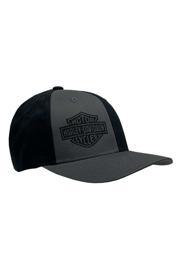 Men's Striped Down Adjustable Snapback Baseball Cap Gray/Black, Harley Davidson