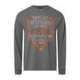 thumbnail image 1 of Harley-Davidson Men's Strive Distressed Long Sleeve Cotton Shirt, Charcoal (L), Harley Davidson, 1 of 2