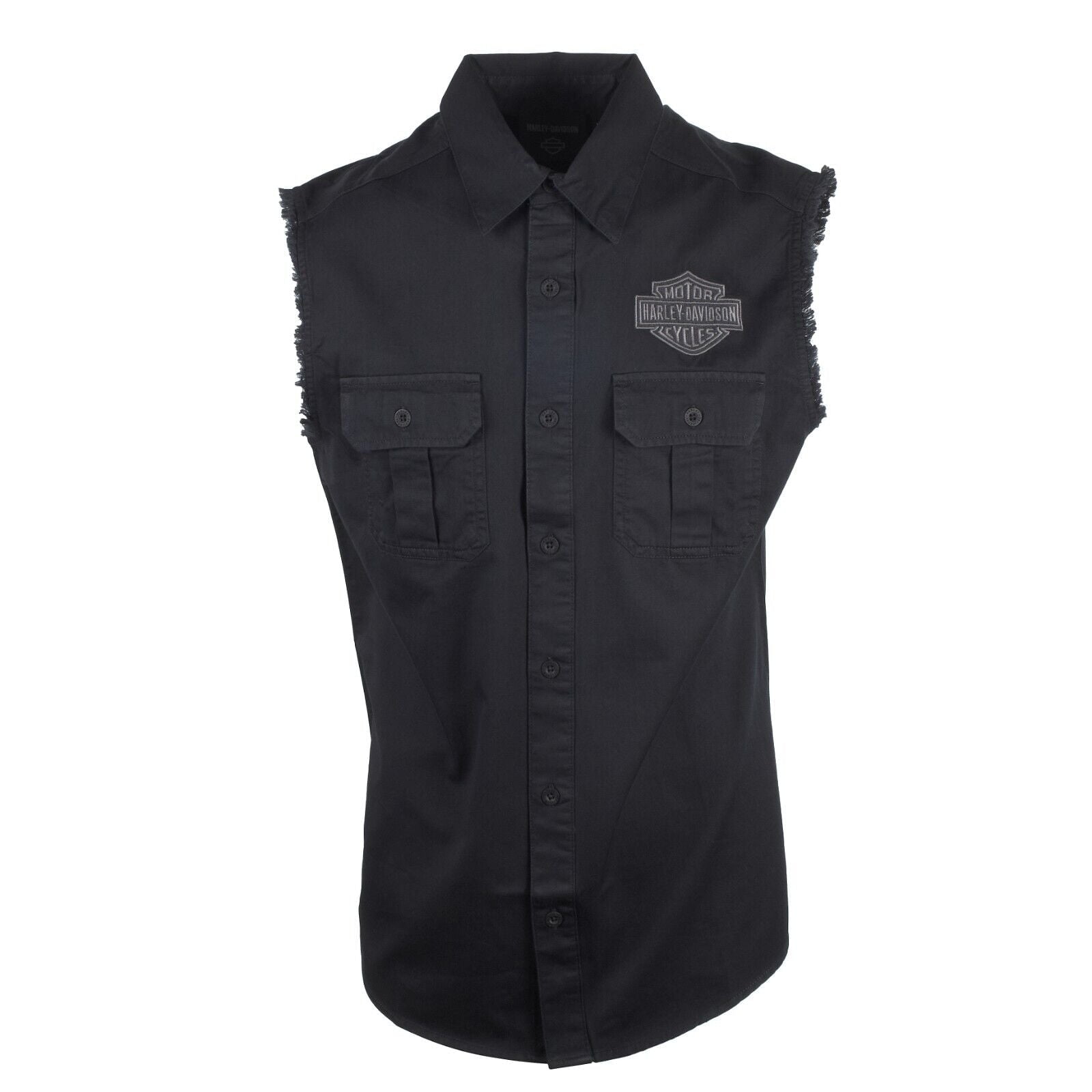 Harley Davidson Men s Sturgis Bar Shield Blowout Button Down Sleeveless Vest Walmart