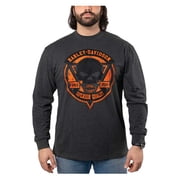 Harley-Davidson Mens Summer Willie G Skull Long Sleeve Shirt - Charcoal XL, Harley Davidson